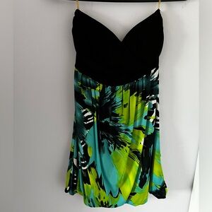 Strapless floral dress